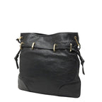 Gucci Horsebit Shoulder Bag Drawstring Black Leather — view 2