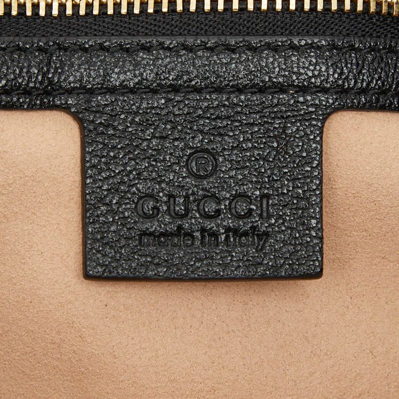 Gucci Horsebit Shoulder Bag Drawstring Black Leather — view 7
