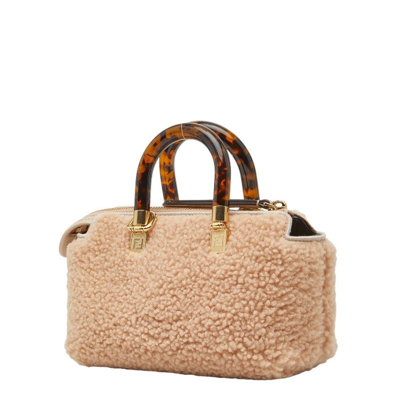 Fendi by the Way Mini 2-Way Shoulder Bag Pink Shearling — view 2