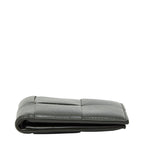 Bottega Veneta Maxi Intrecciato Cassette Bifold Wallet Billfold Khaki Leather — view 3
