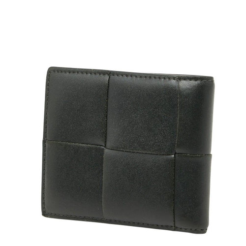 Bottega Veneta Maxi Intrecciato Cassette Bifold Wallet Billfold Khaki Leather — view 2