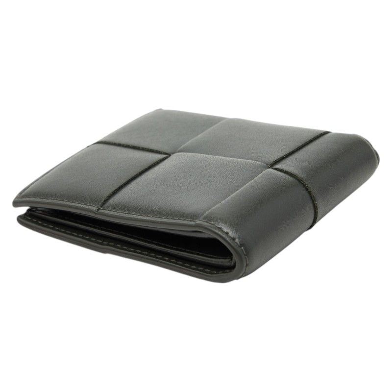 Bottega Veneta Maxi Intrecciato Cassette Bifold Wallet Billfold Khaki Leather — view 5