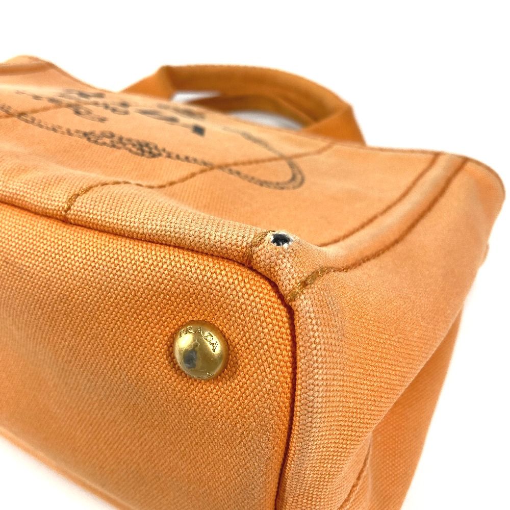 Prada Handbag Canapa Logo Canvas Orange — view 6
