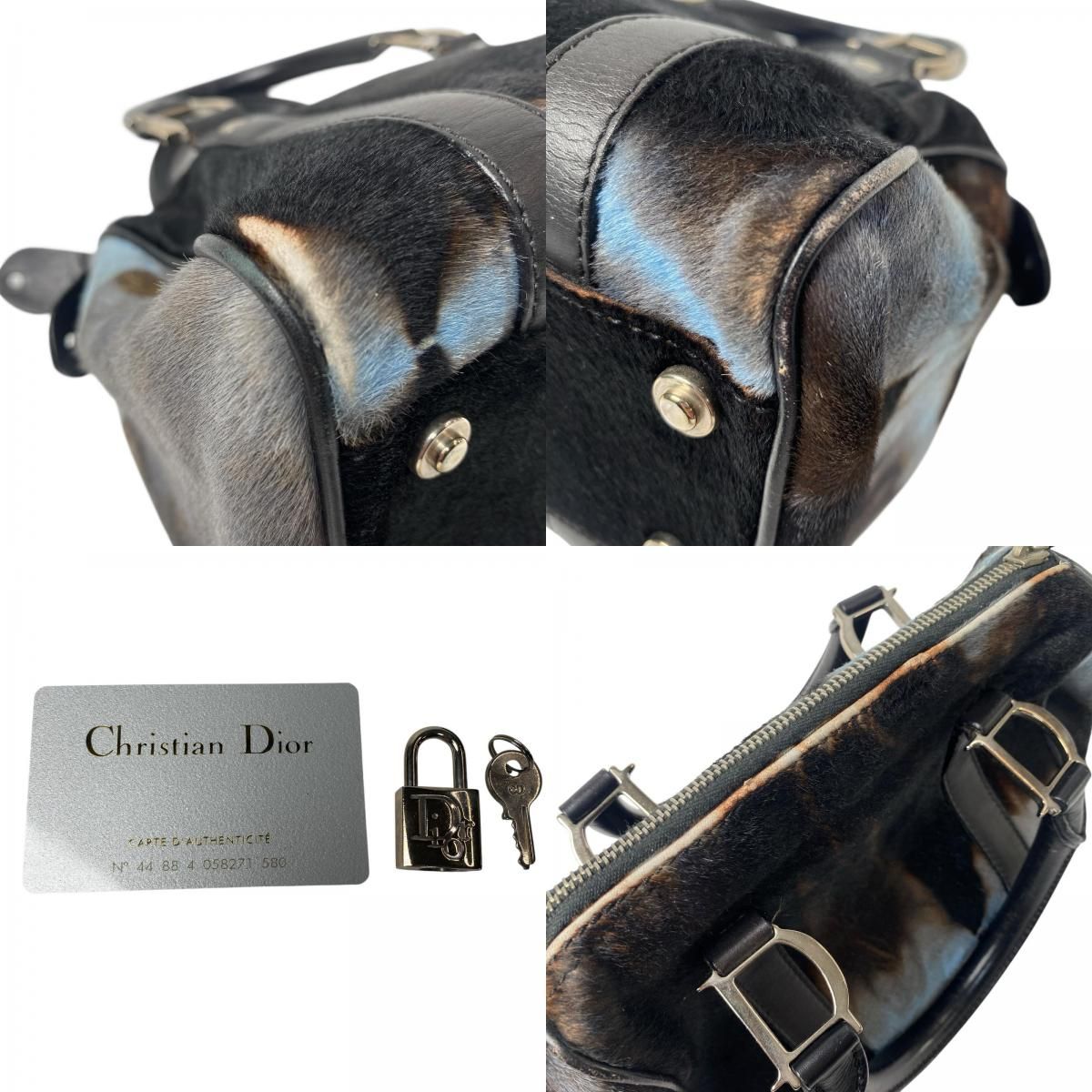 Dior Calf Hair Mini Boston Bag — view 9