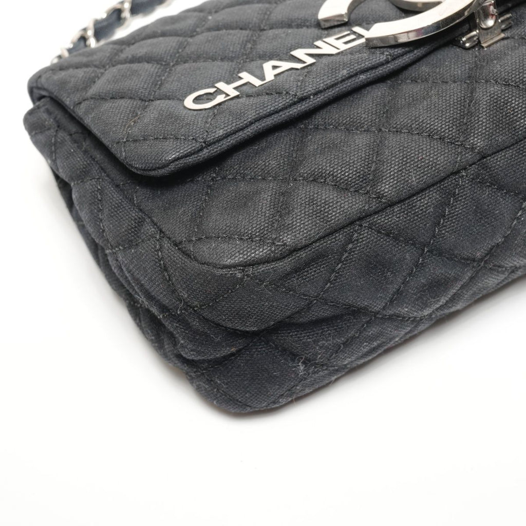 Chanel Shoulder Bag Quilted Canvas CC Logo Flap Chain — view 5