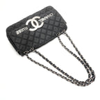 Chanel Shoulder Bag Quilted Canvas CC Logo Flap Chain — view 8