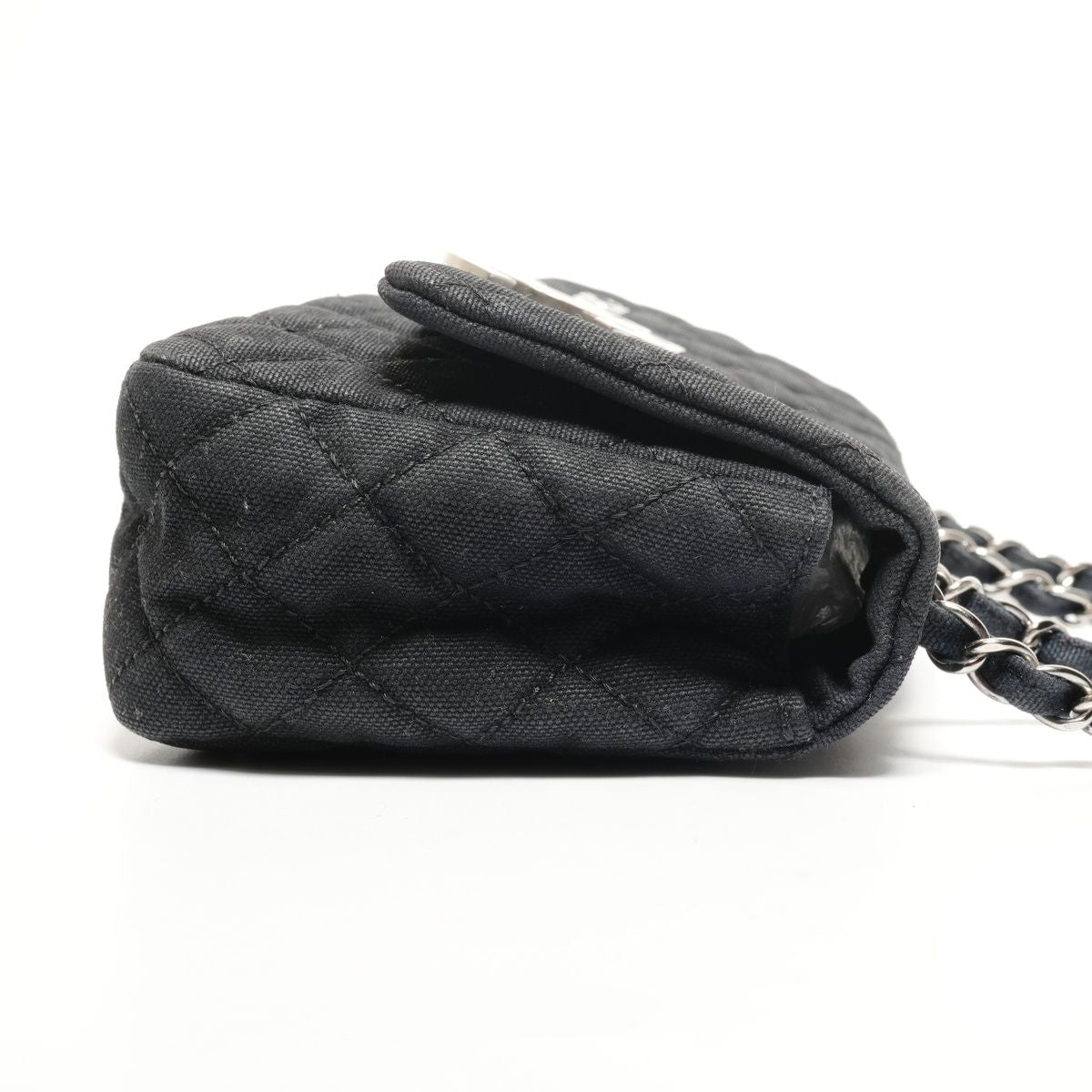 Chanel Shoulder Bag Quilted Canvas CC Logo Flap Chain — view 4