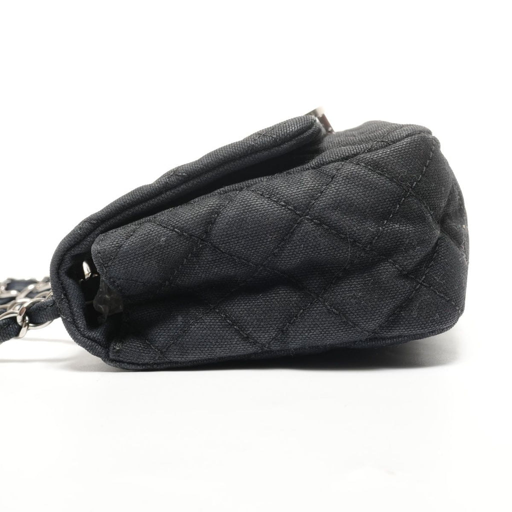 Chanel Shoulder Bag Quilted Canvas CC Logo Flap Chain — view 3