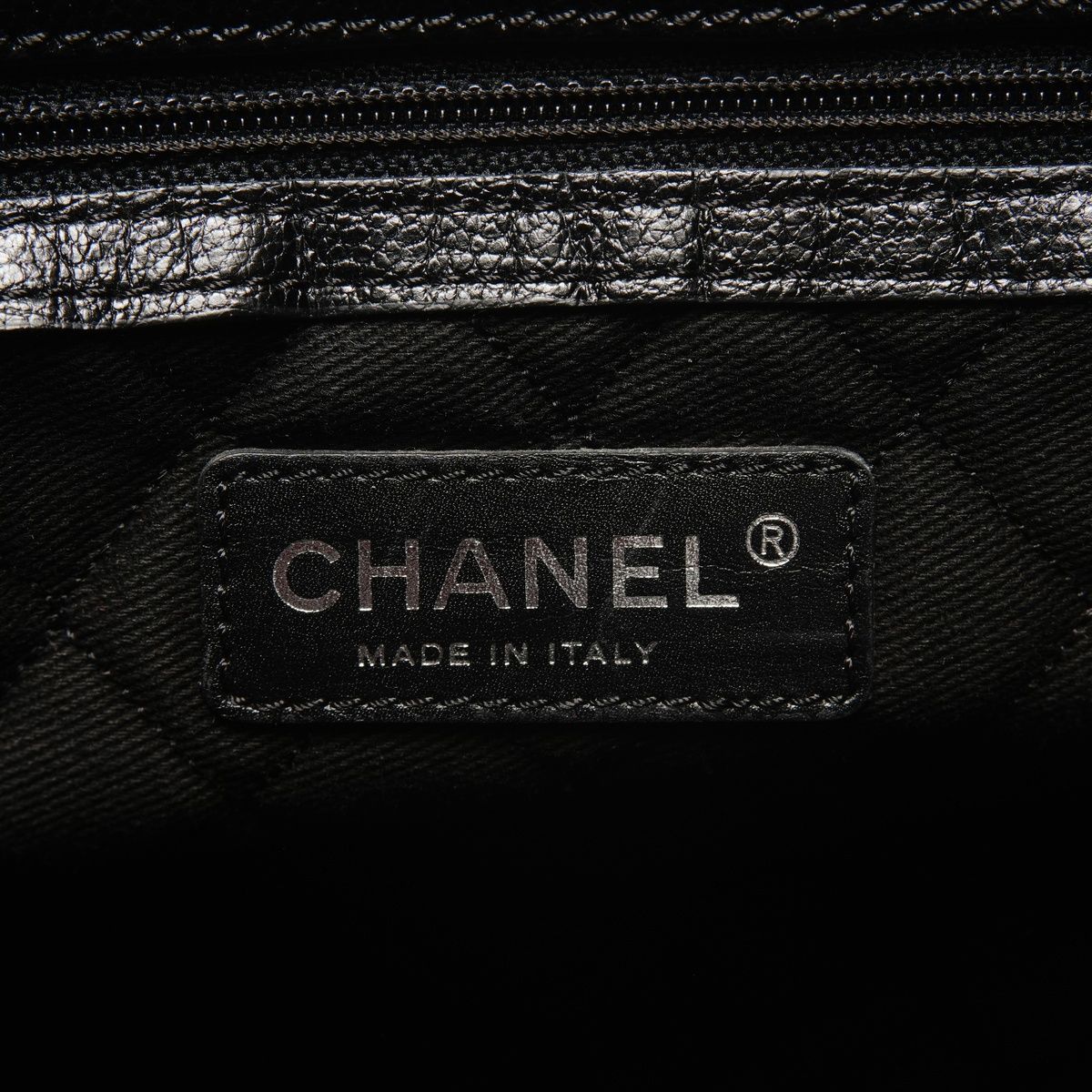 Chanel Tote Perforated Big CC Logo Leather — view 9