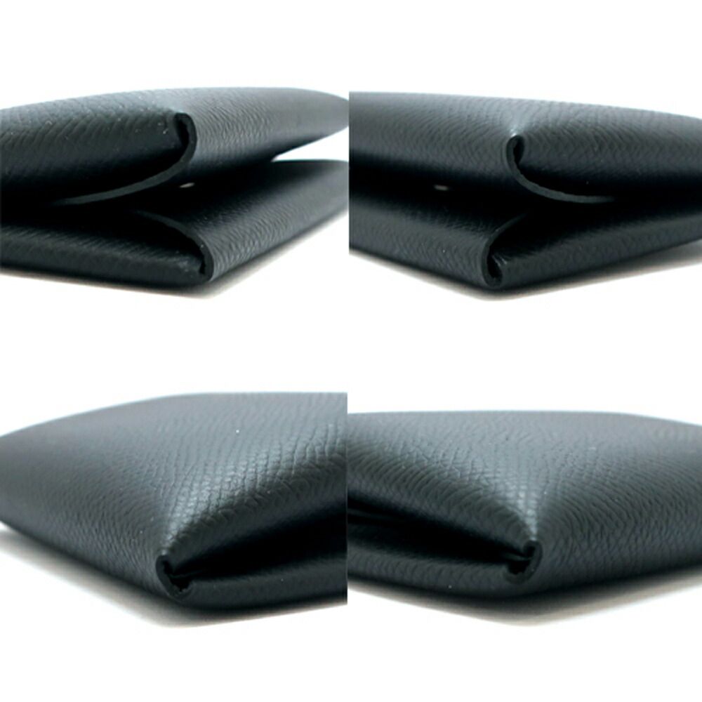 Hermes Calvi Duo Noir Black Epsom Card Case — view 5