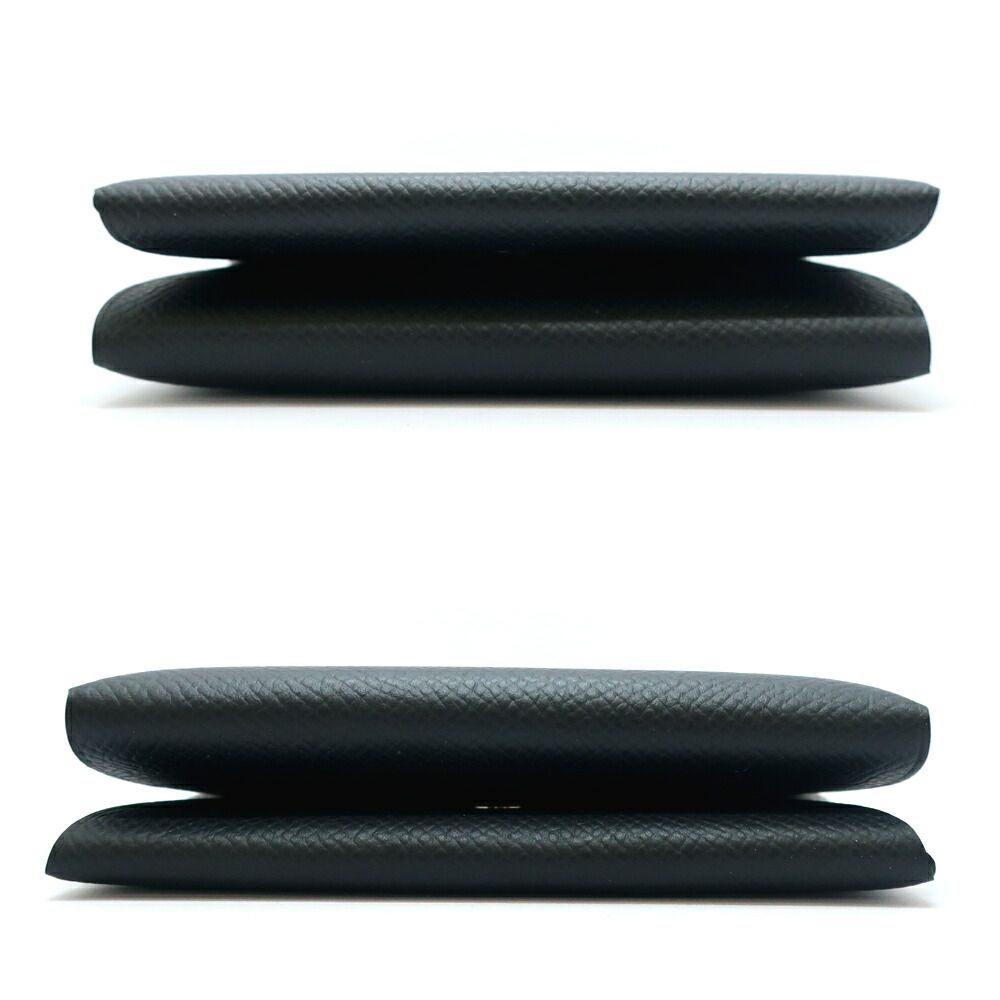 Hermes Calvi Duo Noir Black Epsom Card Case — view 3
