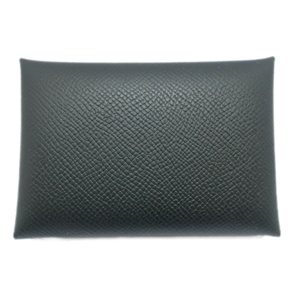 Hermes Calvi Duo Noir Black Epsom Card Case — view 2