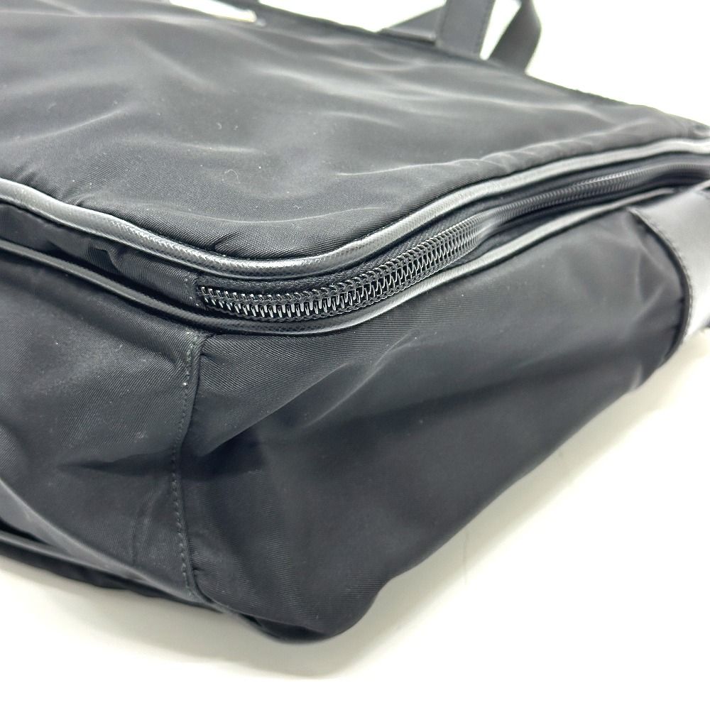 Prada Business Bag Triangle Logo Nylon Leather Black — view 4