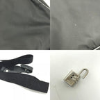 Prada Business Bag Triangle Logo Nylon Leather Black — view 8