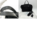 Prada Business Bag Triangle Logo Nylon Leather Black — view 9