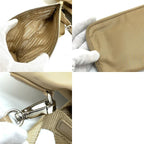 Prada Backpack Triangle Logo Nylon Beige — view 9