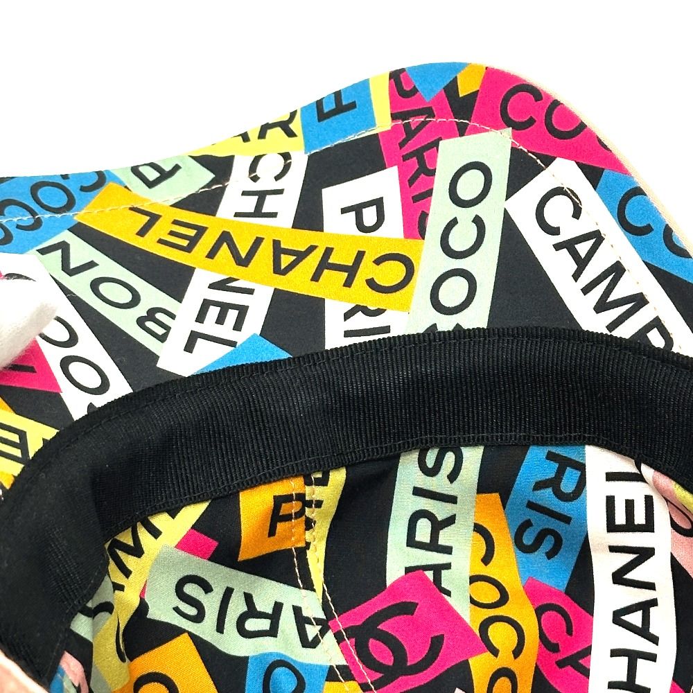 Chanel Cap CC Logo Sequin Cotton Pink — view 8
