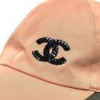 Chanel Cap CC Logo Sequin Cotton Pink — view 5