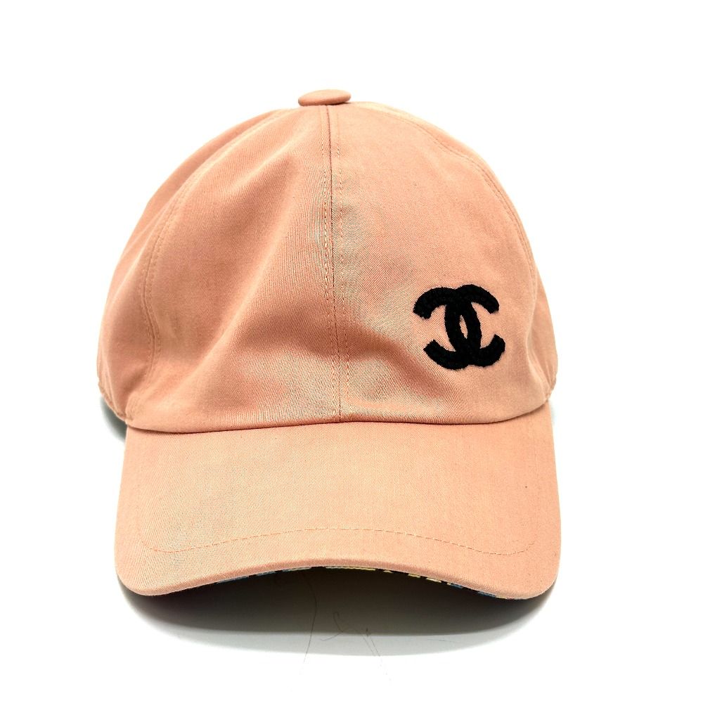 Chanel Cap CC Logo Sequin Cotton Pink — view 3