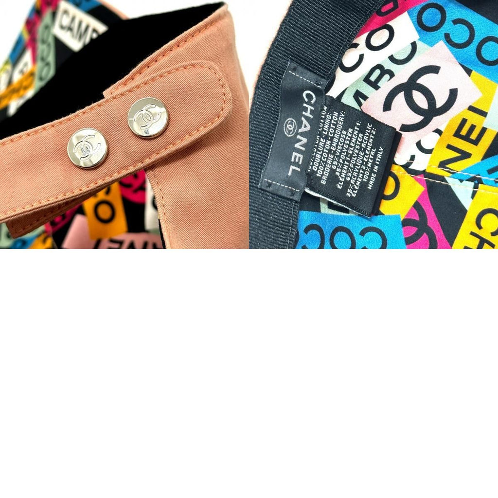 Chanel Cap CC Logo Sequin Cotton Pink — view 9