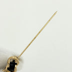 Chanel CC Logo Brooch Camellia Clover Gold Plated Black — view 3