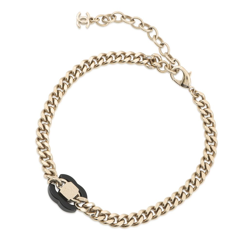 Chanel Necklace CC Logo Lock Choker Faux Pearl — view 3