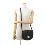 Celine Shoulder Bag Triomphe Besace Black — view 4