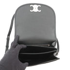 Celine Shoulder Bag Triomphe Besace Black — view 6