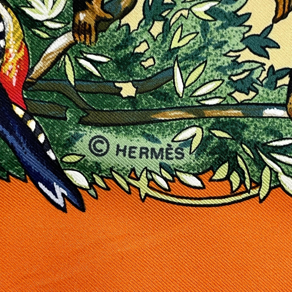 Hermes Scarf Silk Carre 90 Sichuan Orange — view 8