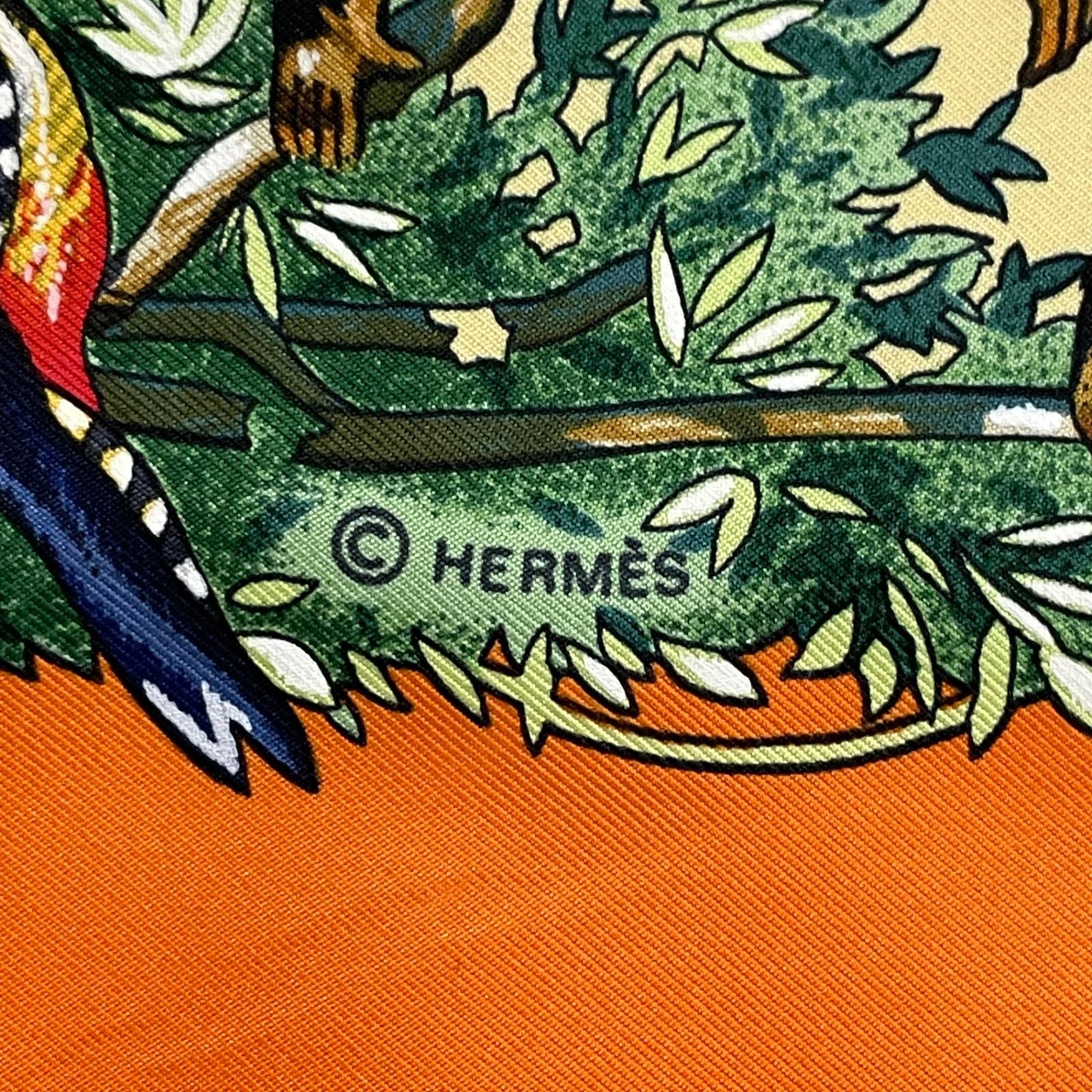 Hermes Scarf Silk Carre 90 Sichuan Orange — view 8