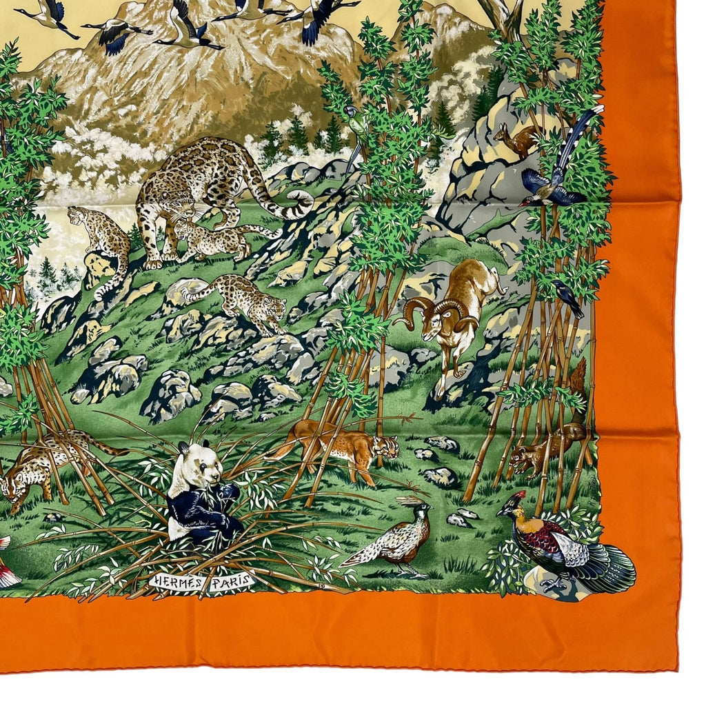 Hermes Scarf Silk Carre 90 Sichuan Orange — view 5