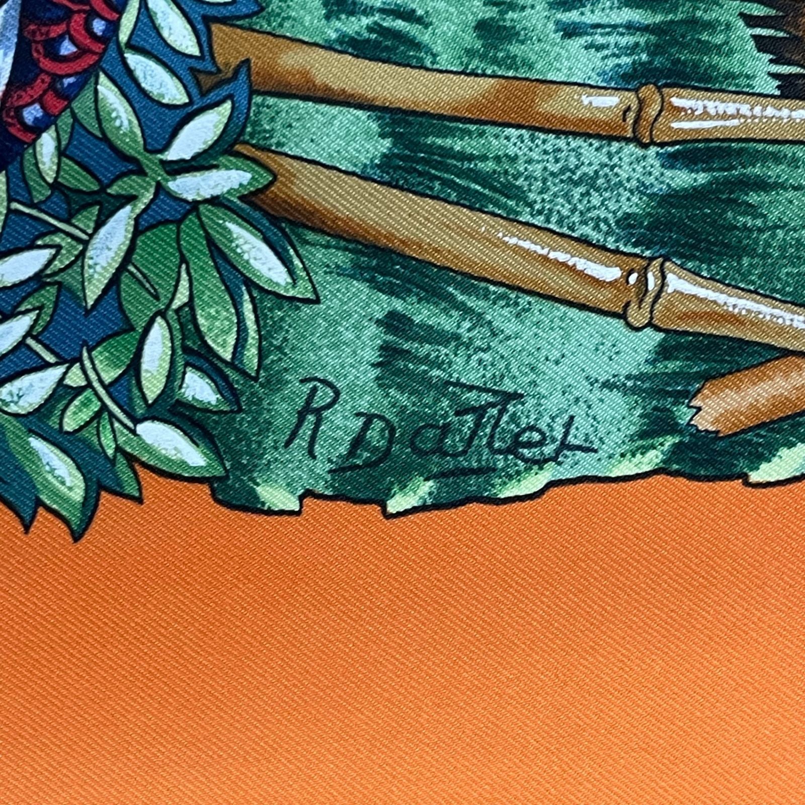 Hermes Scarf Silk Carre 90 Sichuan Orange — view 7