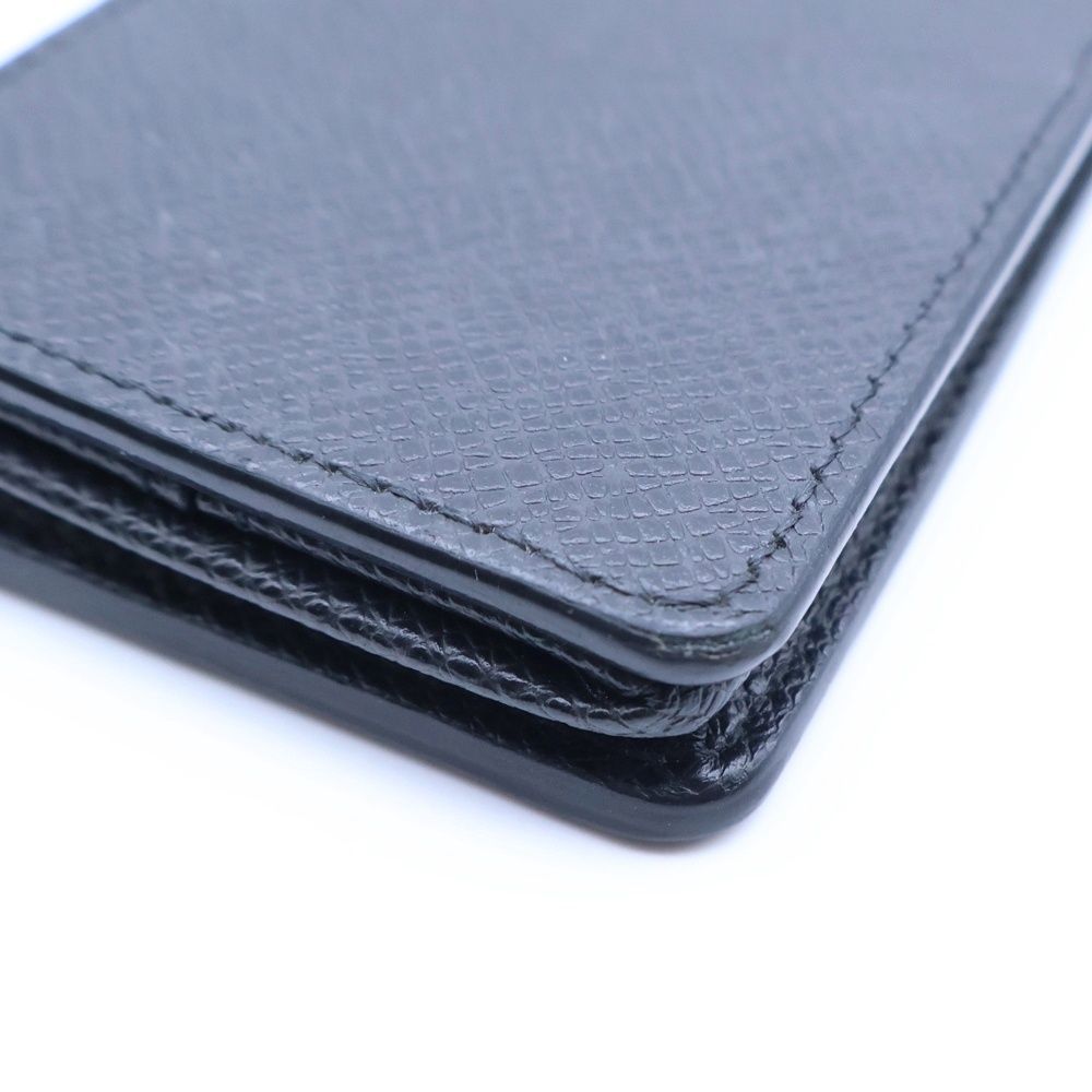Louis Vuitton Taiga Coin Purse Leather Case Black — view 4