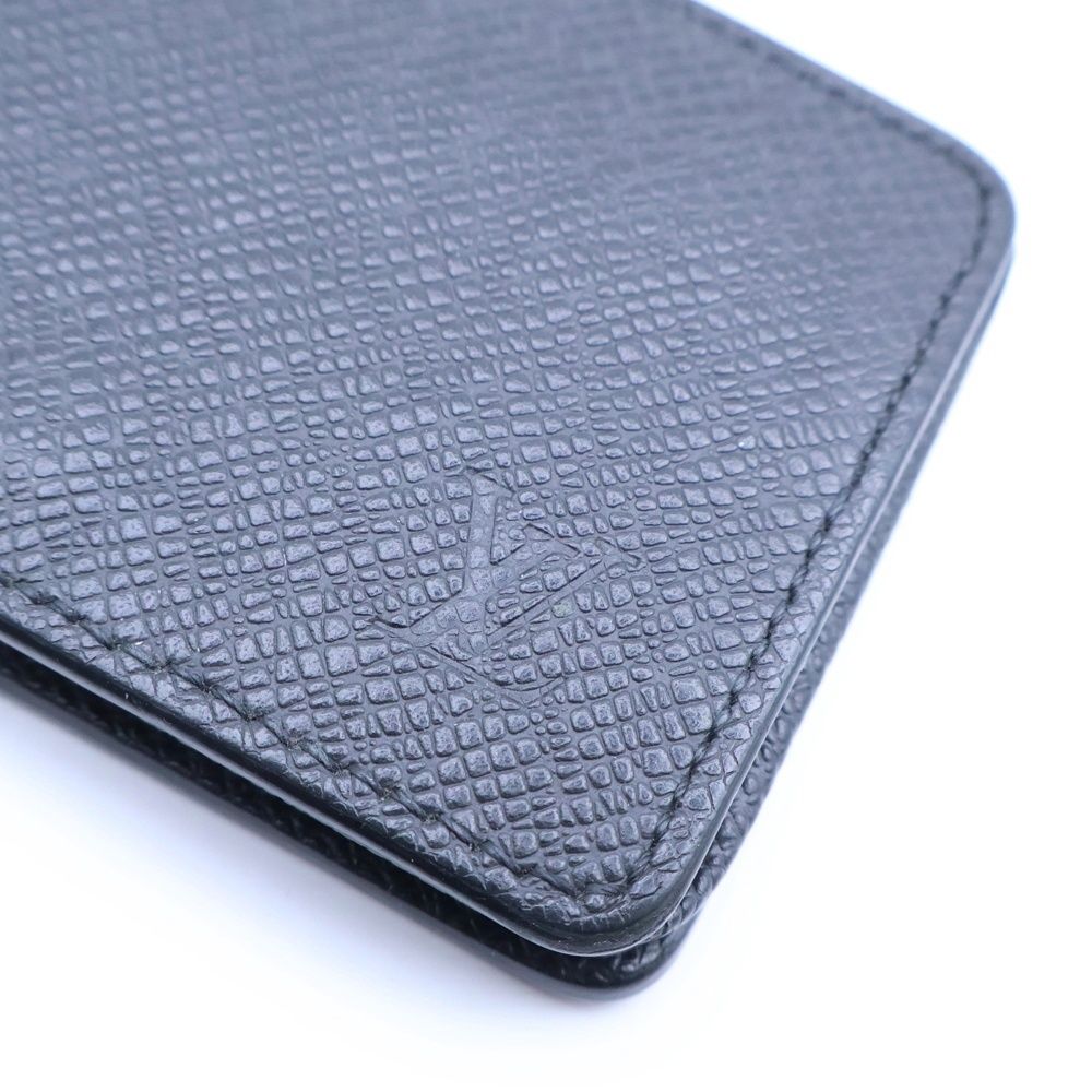Louis Vuitton Taiga Coin Purse Leather Case Black — view 5