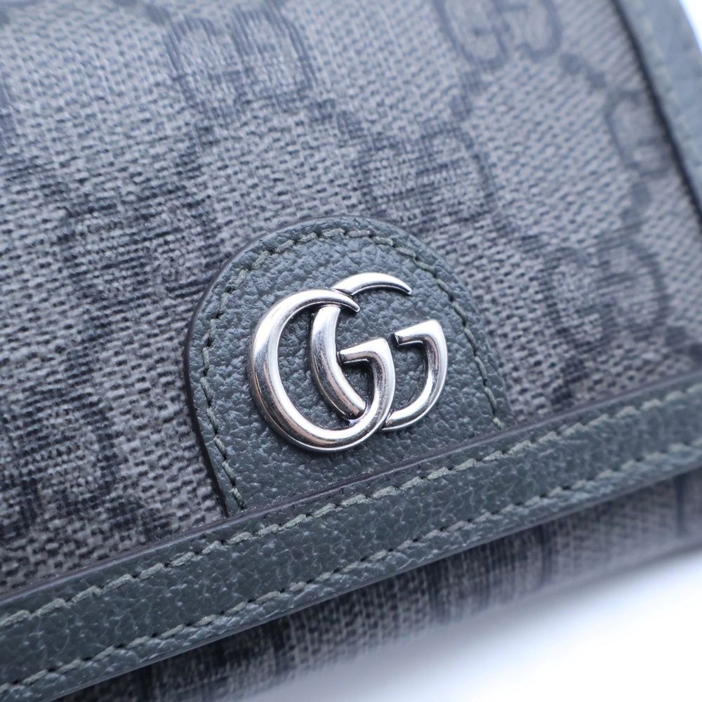 Gucci GG Supreme Card Case Business Holder Gray — view 5