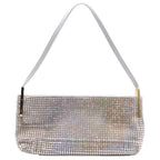 Saint Laurent Yves Suzanne Pave Crystal Satin Leather Shoulder Bag — view 2
