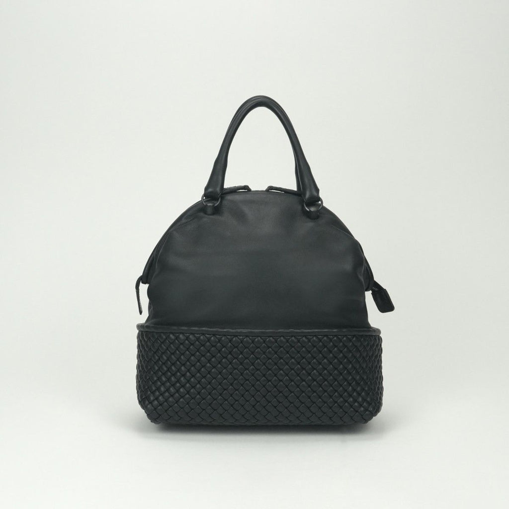 Bottega Veneta Intrecciato Tote Black Silver Handbag — view 3