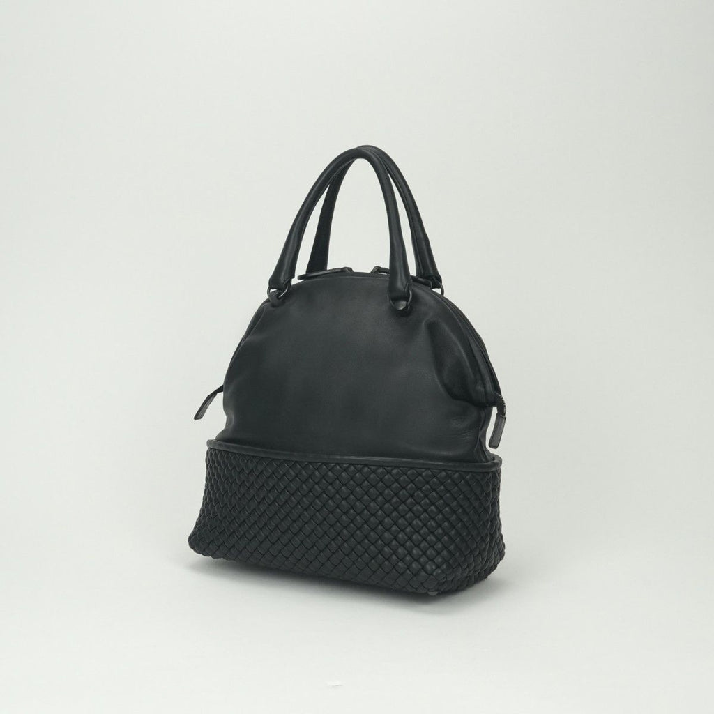 Bottega Veneta Intrecciato Tote Black Silver Handbag — view 2
