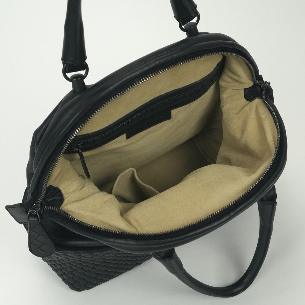 Bottega Veneta Intrecciato Tote Black Silver Handbag — view 8