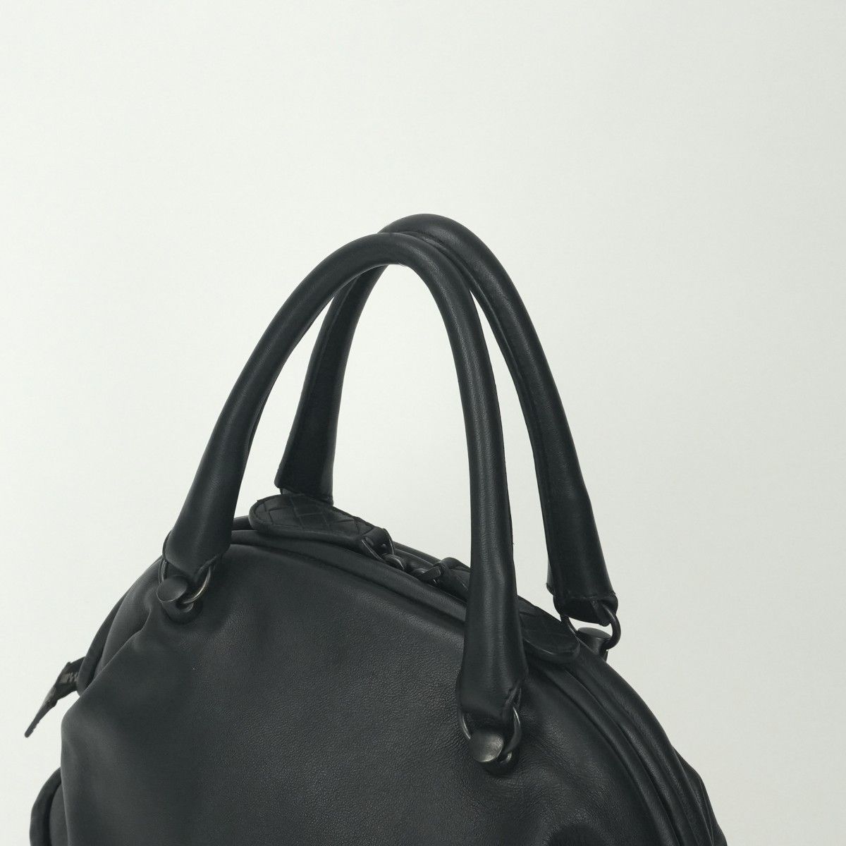 Bottega Veneta Intrecciato Tote Black Silver Handbag — view 4
