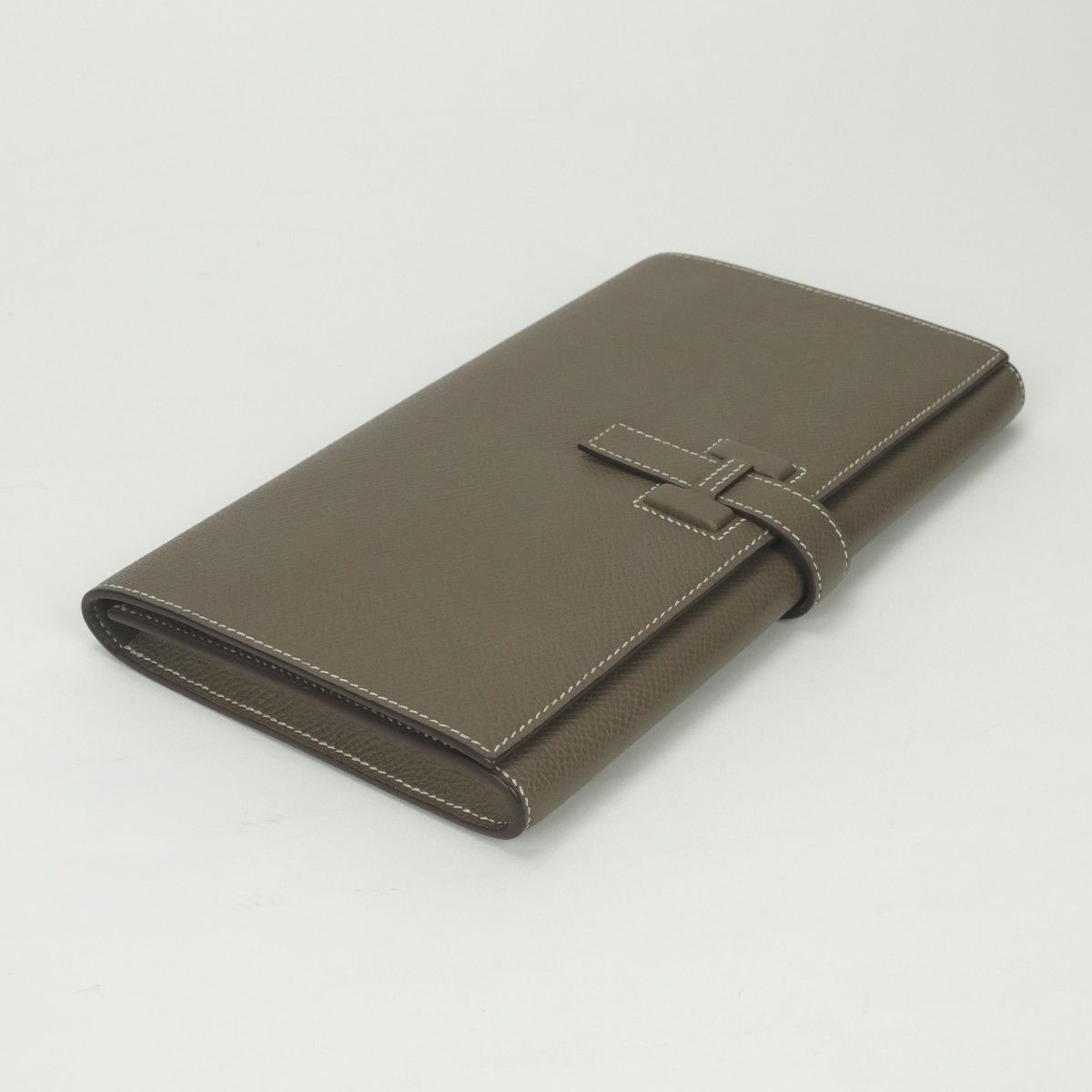 Hermes Passant to Tanman Wallet Veau Epsom Etoupe Gray — view 3