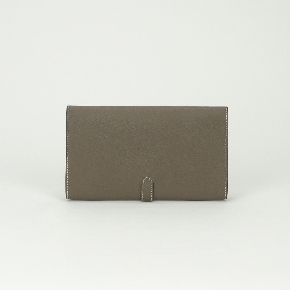 Hermes Passant to Tanman Wallet Veau Epsom Etoupe Gray — view 2