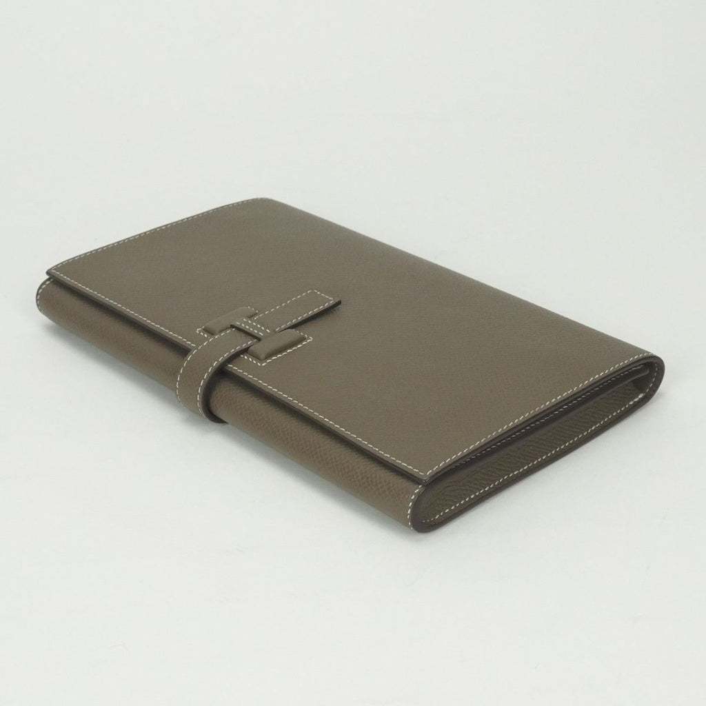 Hermes Passant to Tanman Wallet Veau Epsom Etoupe Gray — view 4