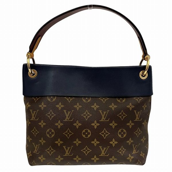 Louis Vuitton Monogram Tuileries Besace Shoulder Bag Brown Navy — view 2