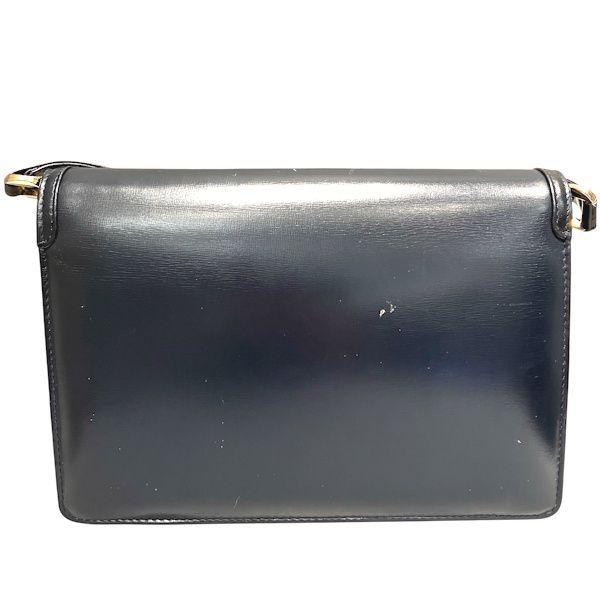 Celine Carriage Navy Leather Shoulder Bag — view 2