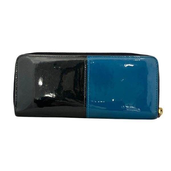 Louis Vuitton Vernis Portefeuille Zip Around Wallet Blue Marine — view 2