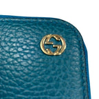 Gucci Interlocking Turquoise Blue Zip Around Wallet — view 8