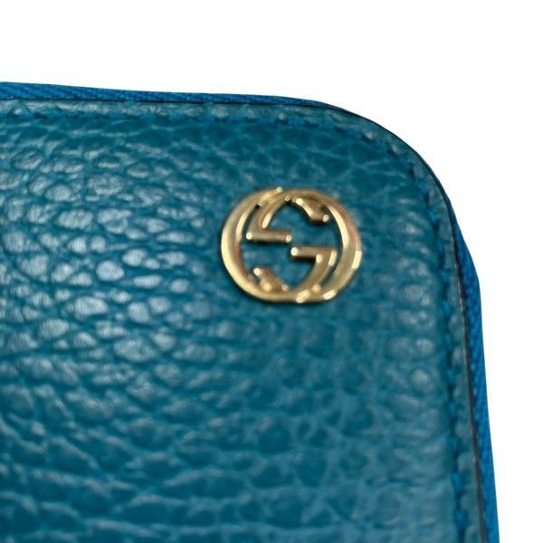 Gucci Interlocking Turquoise Blue Zip Around Wallet — view 8