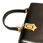 Saint Laurent Yves Vintage Black Leather Bag Handbag — view 6
