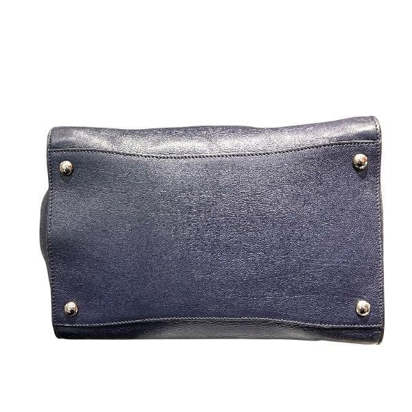 Prada Vitello Daino Navy Tote — view 3